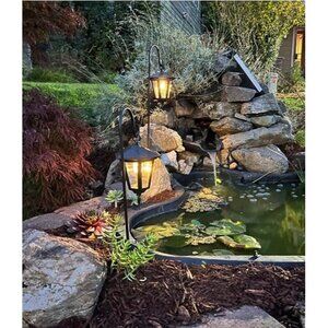 Solar Pathway Lights Outdoor Waterproof 2 Pack 38.5 Inch Shepherd Hook